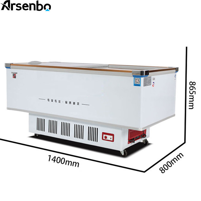 Antiwear Practical Supermarket Display Freezer Commercial Multipurpose