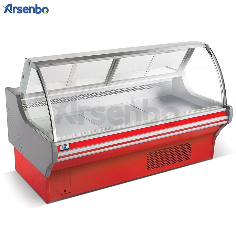 220V 50HZ Commercial Deli Coolers , Supermarket Meat Display Chiller
